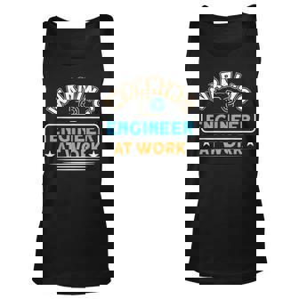 Network Engineer Warning Engineer At Work Software Director Men Women Tank Top Graphic Print Unisex - Thegiftio