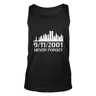 Never Forget 911 20Th Anniversary Patriot Memorial Day Graphic Design Printed Casual Daily Basic Unisex Tank Top - Thegiftio UK