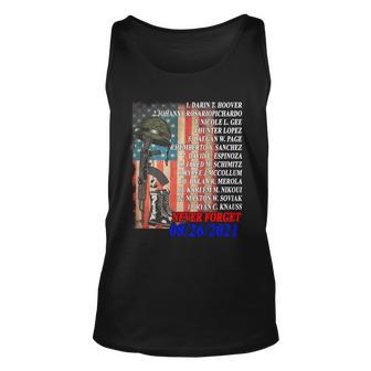 Never Forget Of Fallen Soldiers 13 Heroes Name 08-26-2021 Unisex Tank Top - Thegiftio UK