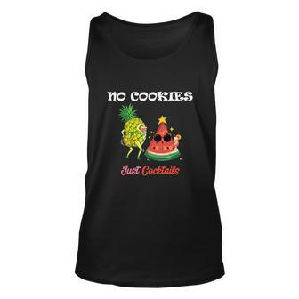 No Cookies Just Cocktails Funny Christmas In July Unisex Tank Top - Monsterry AU