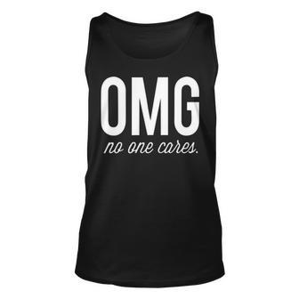 No One Cares Unisex Tank Top - Seseable