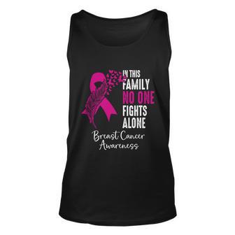 No One Fights Alone Breast Cancer Awareness Meaningful Gift Unisex Tank Top - Monsterry UK