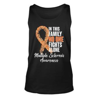 No One Fights Alone Multiple Sclerosis Awareness Tshirt Unisex Tank Top - Monsterry