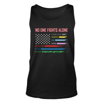 No One Fights Alone Tshirt Unisex Tank Top - Monsterry UK