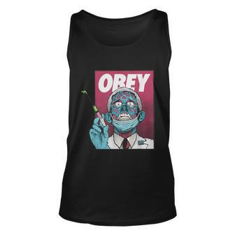 Obey Zombie Fauci Fauci Ouchie Political Tee Shirt Tshirt Unisex Tank Top - Monsterry