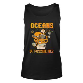 Oceans Of Possibilities Summer Reading 2022 Librarian Graphic Design Printed Casual Daily Basic Unisex Tank Top - Thegiftio UK