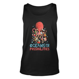 Oceans Of Possibilities Summer Reading 2022 Shirt Octopus Unisex Tank Top - Monsterry DE
