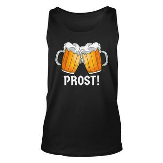 Oktoberfest Prost Vintage German Festival Beer Cheers Men Women Tank Top Graphic Print Unisex - Thegiftio UK