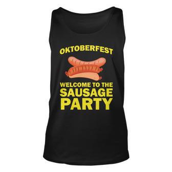 Oktoberfest Welcome To The Sausage Party Unisex Tank Top - Monsterry UK