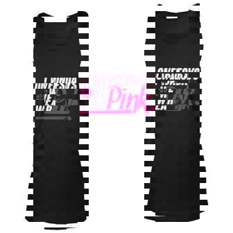 On Wednesday We Wear Pink Graphic Design Printed Casual Daily Basic Unisex Tank Top - Thegiftio