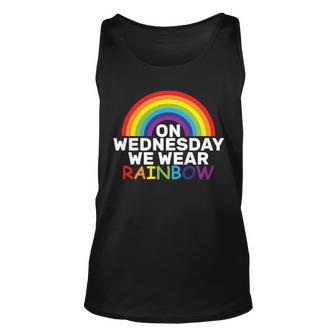 On Wednesday We Wear Rainbow Unisex Tank Top - Monsterry AU