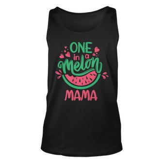 One In A Melon Mama Summer Fruit Watermelon Theme Kids Party Unisex Tank Top - Seseable