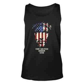 One Nation Under God American Flag Day S Unisex Tank Top - Thegiftio UK