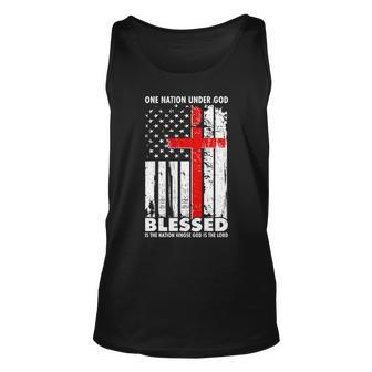 One Nation Under God Blessed Tshirt Unisex Tank Top - Monsterry DE