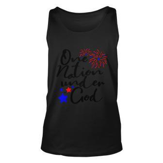 One Nation Under God Firework 4Th Of July Unisex Tank Top - Monsterry UK