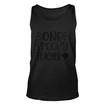 One Spooky Teacher Halloween Quote Unisex Tank Top - Monsterry UK