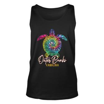 Outer Banks Tie Dye Sea Turtle Carolina Family Vacation Unisex Tank Top - Monsterry