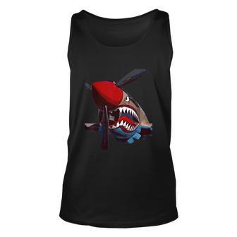 P40 Warhawk Fighter Aircraft Ww2 Airplane Military Unisex Tank Top - Monsterry