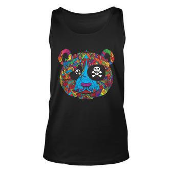 Panda Pirate Abstract Unisex Tank Top - Monsterry