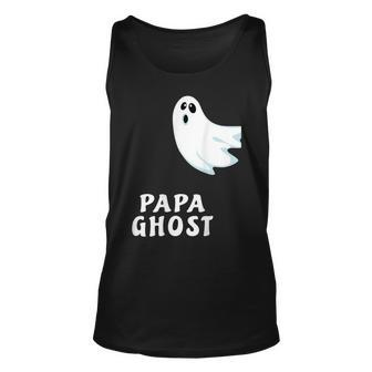 Papa Ghost Funny Spooky Halloween Ghost Halloween Dad Unisex Tank Top - Thegiftio UK