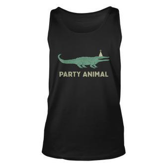 Party Animal Alligator Birthday Alligator Birthday Unisex Tank Top - Monsterry CA