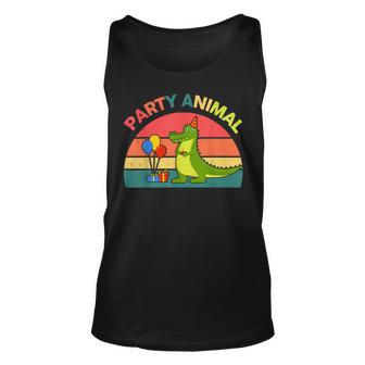 Party Animal Alligator Birthday Gift Toddler Funny Alligator Men Women Tank Top Graphic Print Unisex - Thegiftio UK