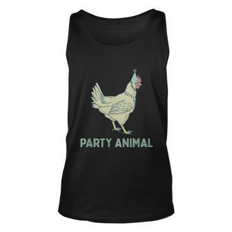 Party Animal Chicken Birthday Chicken Birthday Unisex Tank Top - Monsterry