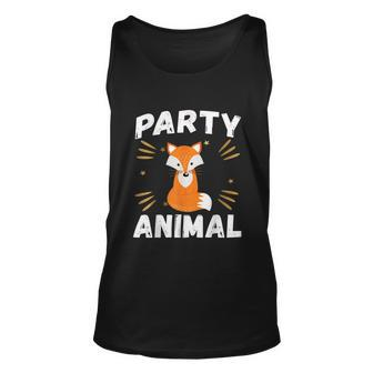 Party Animal Fox Birthday Cool Squadtheme Party Graphic Design Printed Casual Daily Basic Unisex Tank Top - Thegiftio UK