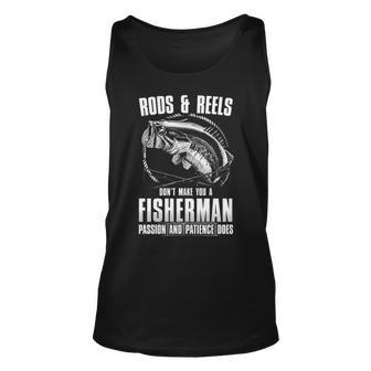 Passion & Patience Makes You A Fisherman Unisex Tank Top - Seseable
