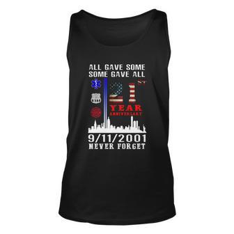 Patriot Day 911 We Will Never Forget Tshirtall Gave Some Some Gave All Patriot V2 Unisex Tank Top - Thegiftio UK