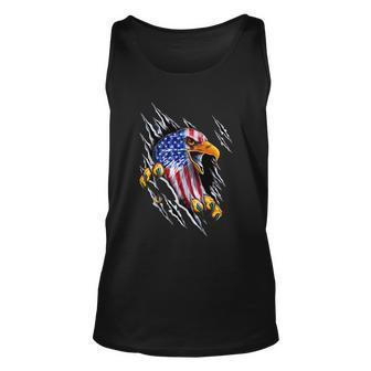 Patriotic Eagle Shirt 4Th Of July Usa American Flag Unisex Tank Top - Monsterry