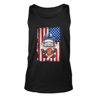 Patriotic Football Dad With Funny Gnome And American Flag Gift Unisex Tank Top - Monsterry CA