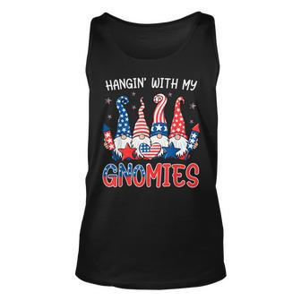 Patriotic Gnome 4Th Of July Funny Hangin With My Gnomies Unisex Tank Top - Seseable