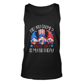 Patriotic Gnome In American Flag Outfit 4Th Of July Birthday Gift Unisex Tank Top - Monsterry CA