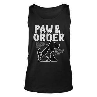 Paw And Order Special Feline Unit Pets Training Dog And Cat Unisex Tank Top - Seseable