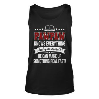 Paw Paw Know Everything Father S Day Unisex Tank Top - Thegiftio UK