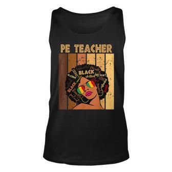 Pe Teacher Afro African American Women Black History Month Unisex Tank Top - Thegiftio