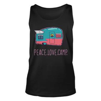 Peace Love Camp Tshirt Unisex Tank Top - Monsterry