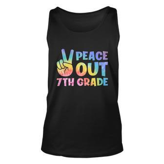 Peace Out 7Th Grade 2022 Graduate Happy Last Day Of School Great Gift Unisex Tank Top - Monsterry