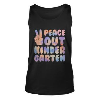 Peace Out Kindergarten Grade 2022 Happy Last Day Of School Cool Gift Unisex Tank Top - Monsterry