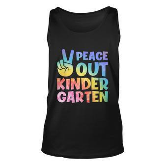Peace Out Kindergarten Grade 2022 Happy Last Day Of School Gift Unisex Tank Top - Monsterry AU