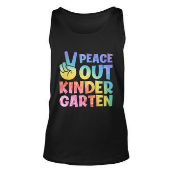 Peace Out Kindergarten Grade 2022 Happy Last Day Of School Gift Unisex Tank Top - Monsterry