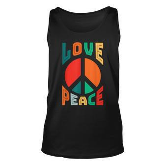 Peace Sign Love 60S 70S Tie Dye Hippie Halloween Costume V3 Men Women Tank Top Graphic Print Unisex - Thegiftio UK