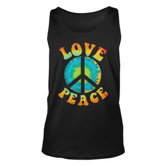 Peace Sign Love 60S 70S Tie Dye Hippie Halloween Costume V9 Unisex Tank Top - Seseable