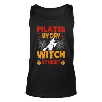 Pilates By Day Witch By Night Pilates Halloween Unisex Tank Top - Seseable