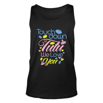 Pink Or Blue Touchdown Or Tutu We Love You Gender Reveal Gift Unisex Tank Top - Monsterry DE