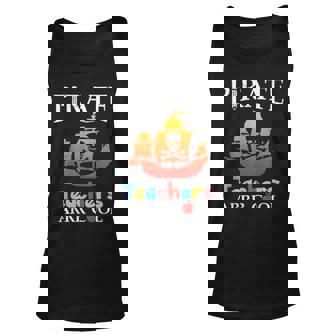 Pirate Teacher Design Teacher Gift Educational Design Graphic Design Printed Casual Daily Basic Unisex Tank Top - Thegiftio