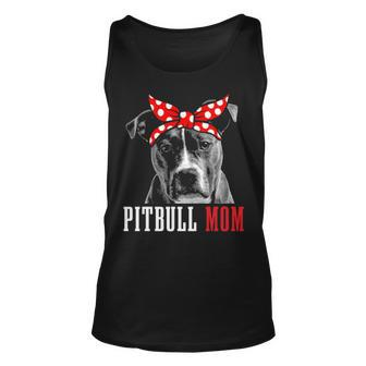 Pitbull Mom Funny Cute Vintage Pitbull Dog Mom Pullover Unisex Tank Top - Thegiftio UK