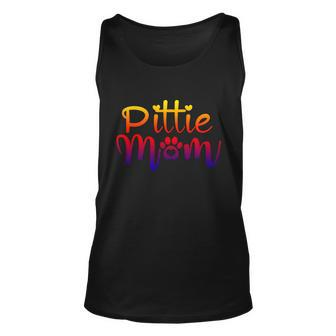 Pittie Mom Pitbull Dog Lovers Mothers Day Mothers Women Mom Great Gift Unisex Tank Top - Thegiftio UK