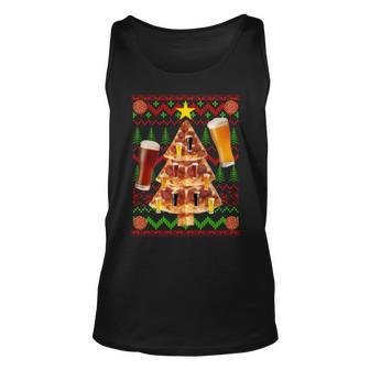 Pizza And Beer Ugly Christmas Sweater Unisex Tank Top - Monsterry UK